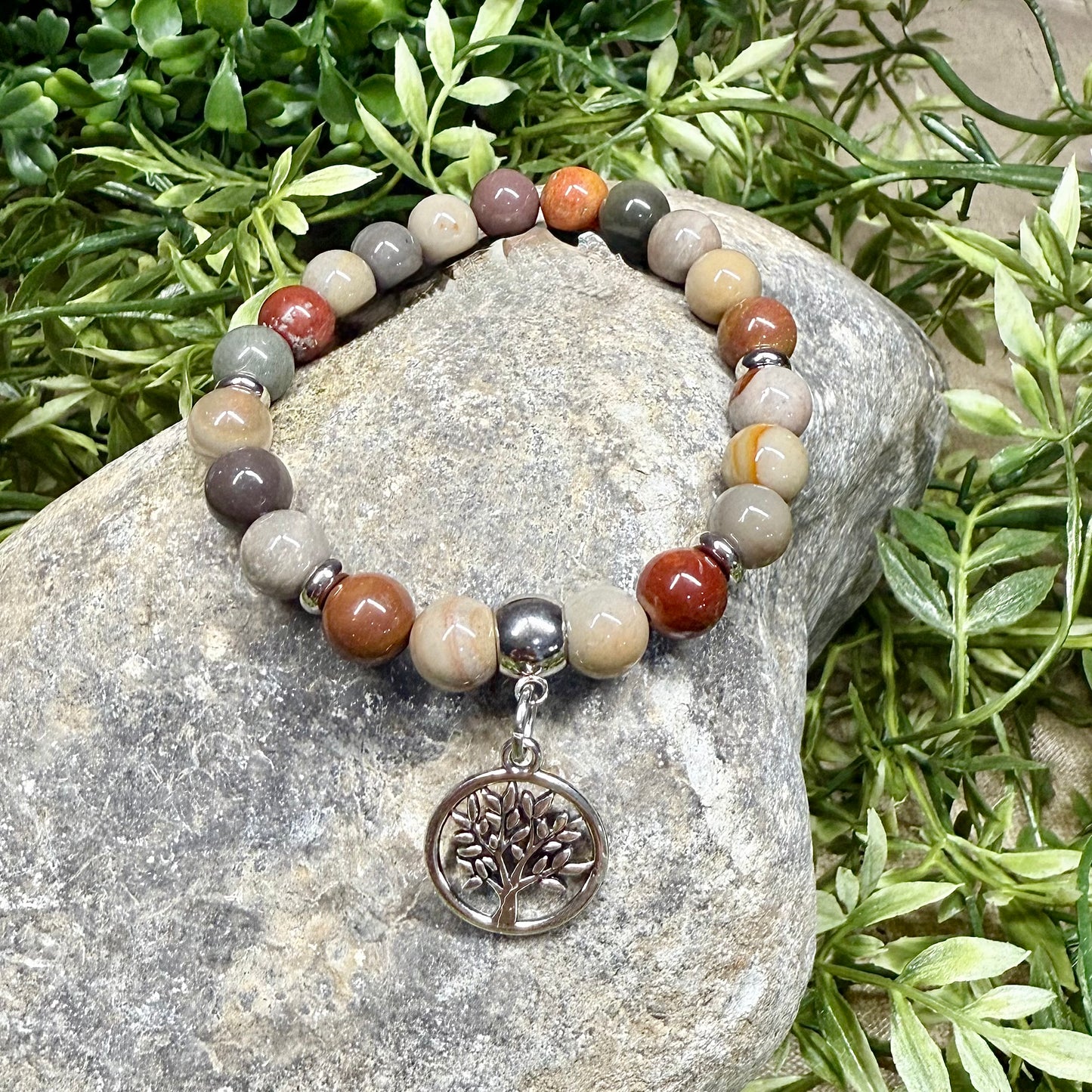 Ocean Jasper with Tree of Life Charm