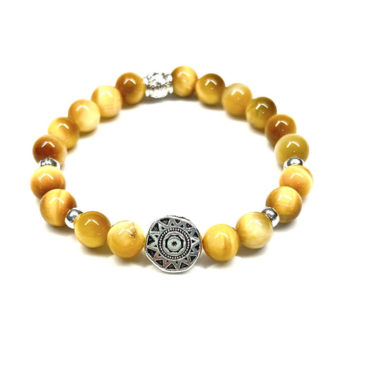 Golden Aztec Sun Bracelet