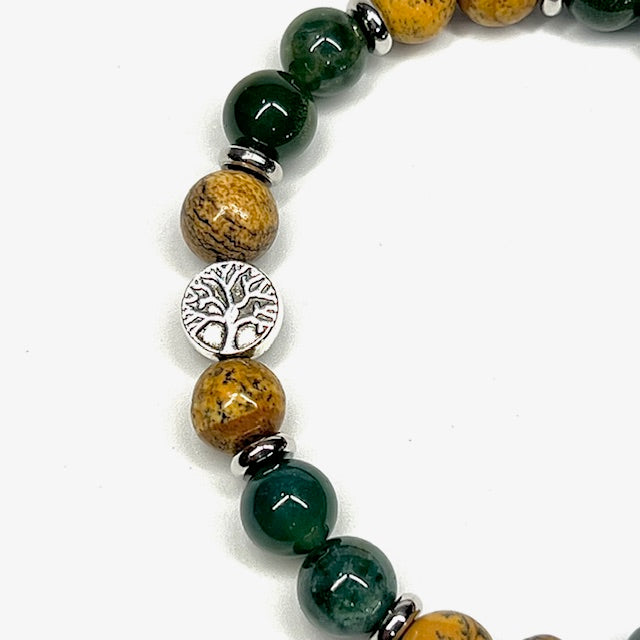 Naturally Grounded Bracelet with Tree of Life Insert