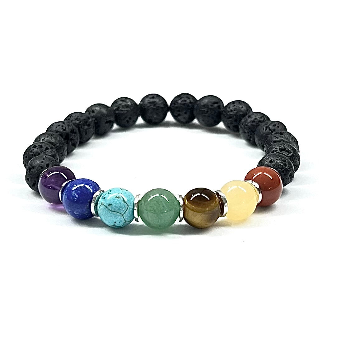 Chakra & Lava Bracelet