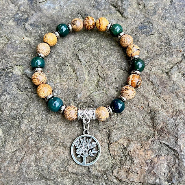 Naturally Grounded Bracelet with Tree of Life Charm