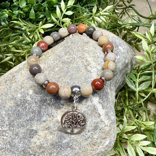 Ocean Jasper with Tree of Life Charm